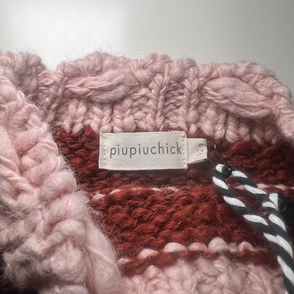 PiuPiuChick Pink Striped Knit Bloomer Shorties New With Tags 12 months - Picture 4 of 4